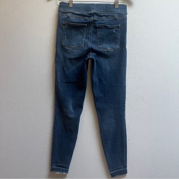 Spanx distress pull on skinny denim jeans Sz M - Picture 3 of 12